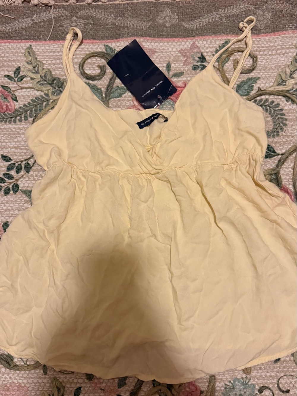 Brandy Melville Light Yellow Spaghetti Strap Camisole